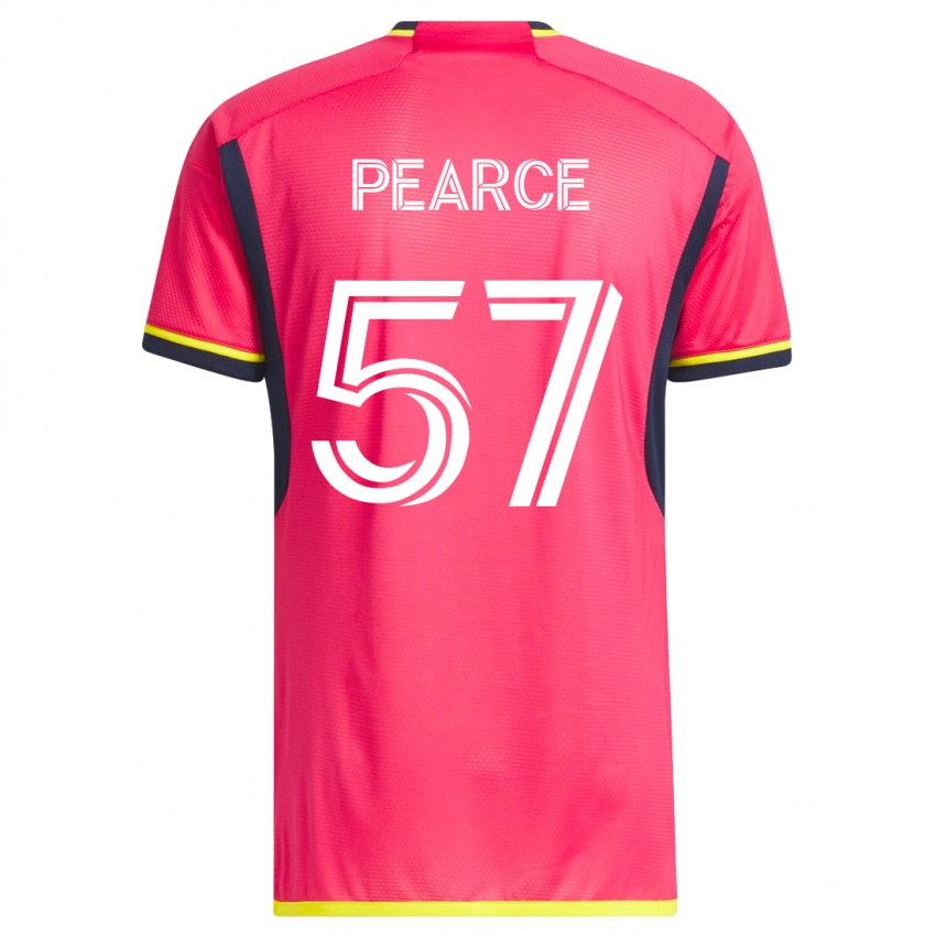 Mænd Tyson Pearce #57 Lyserød Hjemmebane Spillertrøjer 2023/24 Trøje T-Shirt