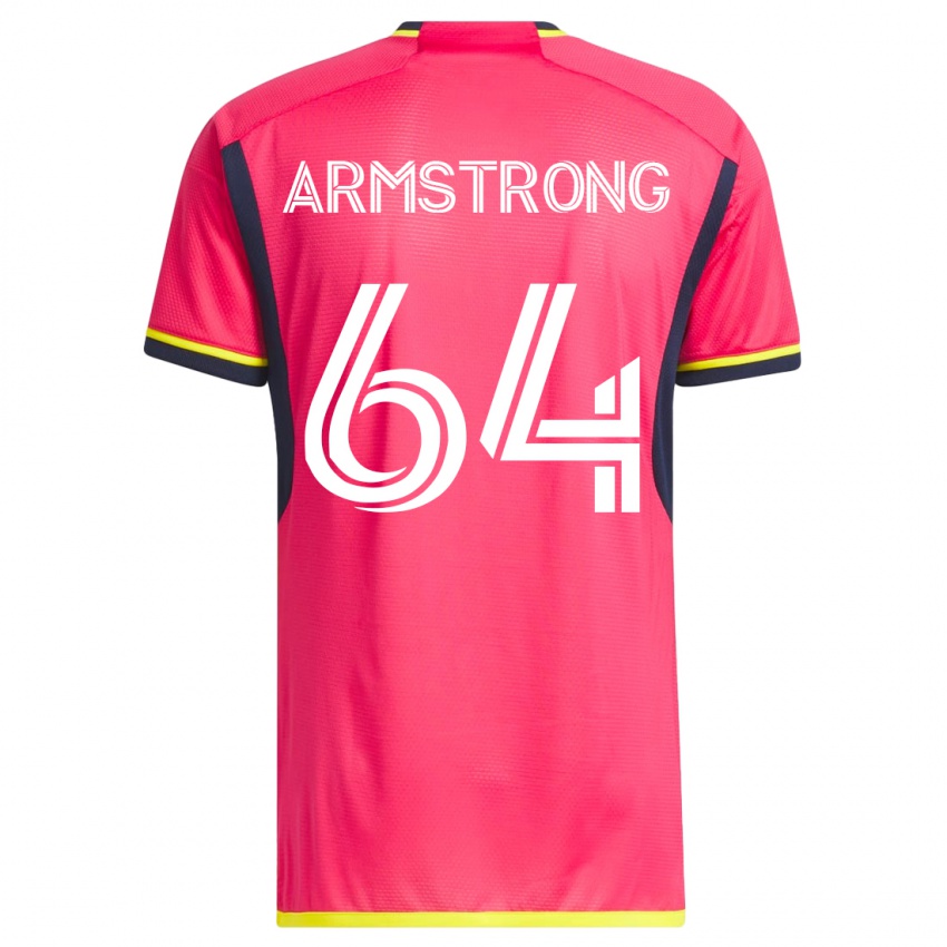 Mænd Dida Armstrong #64 Lyserød Hjemmebane Spillertrøjer 2023/24 Trøje T-Shirt