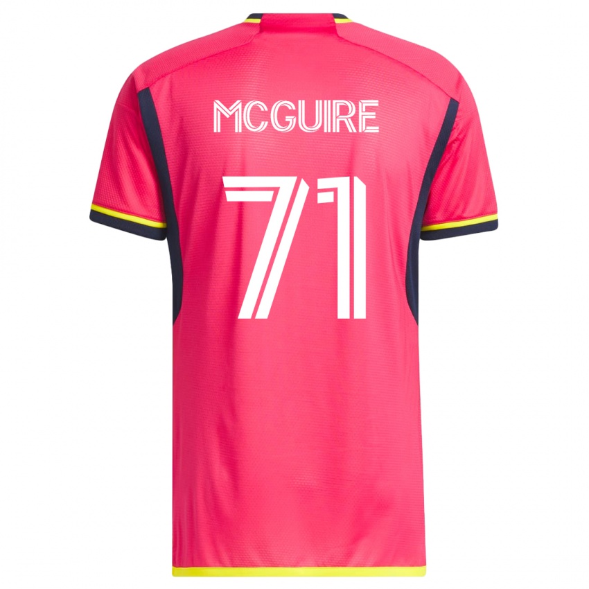 Mænd Nolan Mcguire #71 Lyserød Hjemmebane Spillertrøjer 2023/24 Trøje T-Shirt