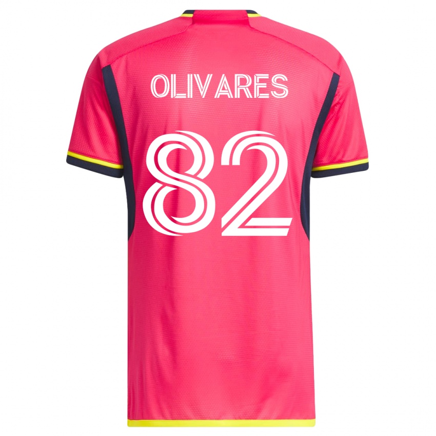 Mænd Christian Olivares #82 Lyserød Hjemmebane Spillertrøjer 2023/24 Trøje T-Shirt
