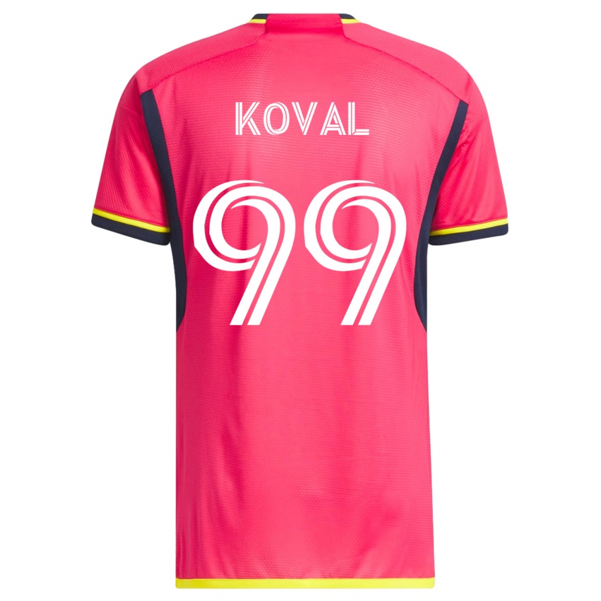 Mænd Stanislav Koval #99 Lyserød Hjemmebane Spillertrøjer 2023/24 Trøje T-Shirt