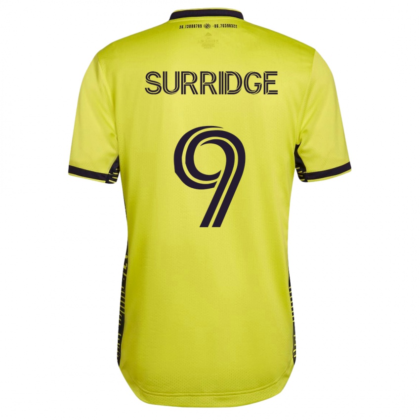 Mænd Sam Surridge #9 Gul Hjemmebane Spillertrøjer 2023/24 Trøje T-Shirt