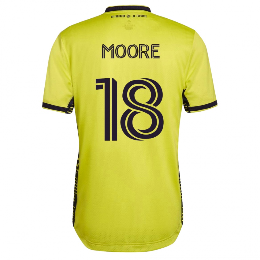 Mænd Shaq Moore #18 Gul Hjemmebane Spillertrøjer 2023/24 Trøje T-Shirt