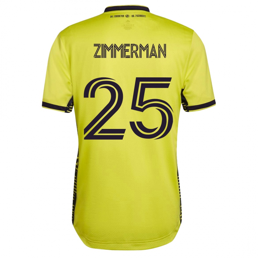 Mænd Walker Zimmerman #25 Gul Hjemmebane Spillertrøjer 2023/24 Trøje T-Shirt