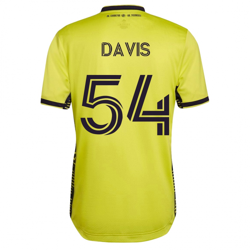 Mænd Sean Davis #54 Gul Hjemmebane Spillertrøjer 2023/24 Trøje T-Shirt