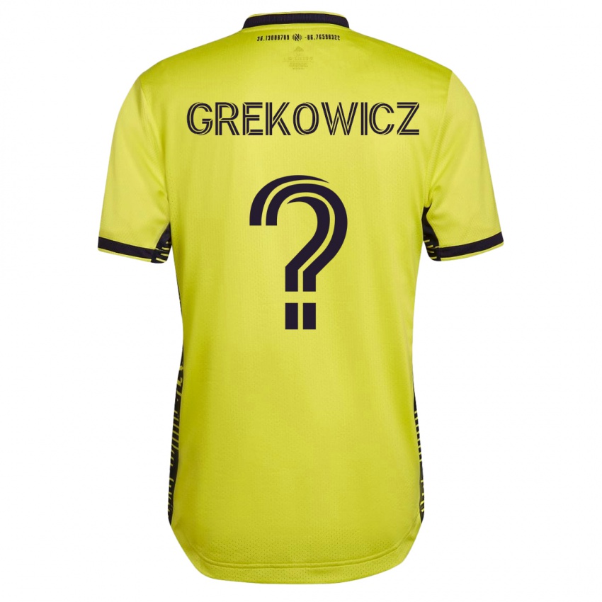 Mænd Jacob Grekowicz #0 Gul Hjemmebane Spillertrøjer 2023/24 Trøje T-Shirt