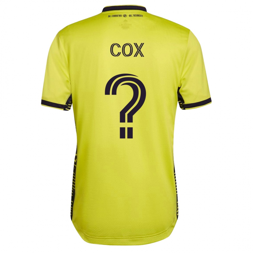 Mænd Justin Cox #0 Gul Hjemmebane Spillertrøjer 2023/24 Trøje T-Shirt