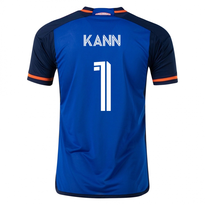 Mænd Alec Kann #1 Blå Hjemmebane Spillertrøjer 2023/24 Trøje T-Shirt