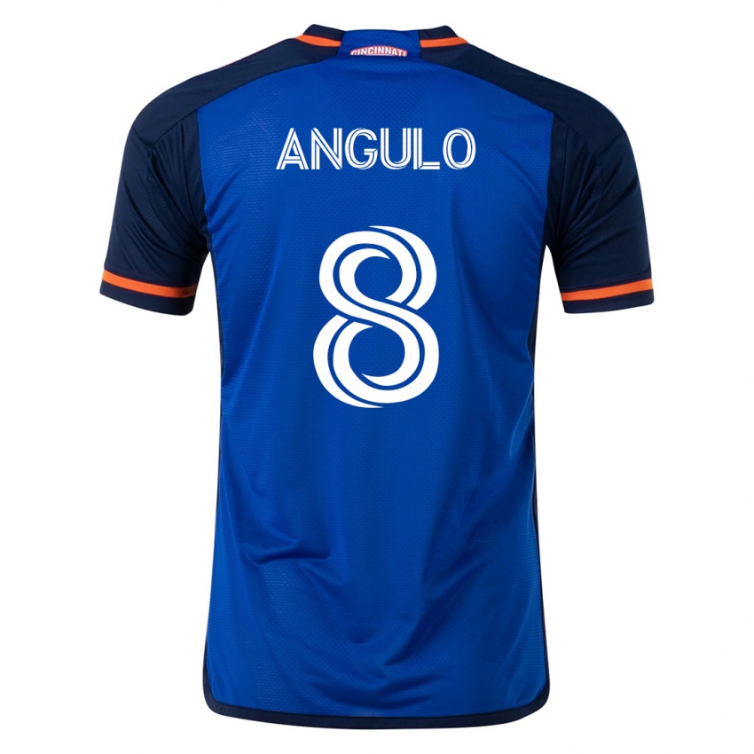 Mænd Marco Angulo #8 Blå Hjemmebane Spillertrøjer 2023/24 Trøje T-Shirt