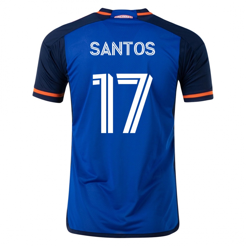 Mænd Sergio Santos #17 Blå Hjemmebane Spillertrøjer 2023/24 Trøje T-Shirt