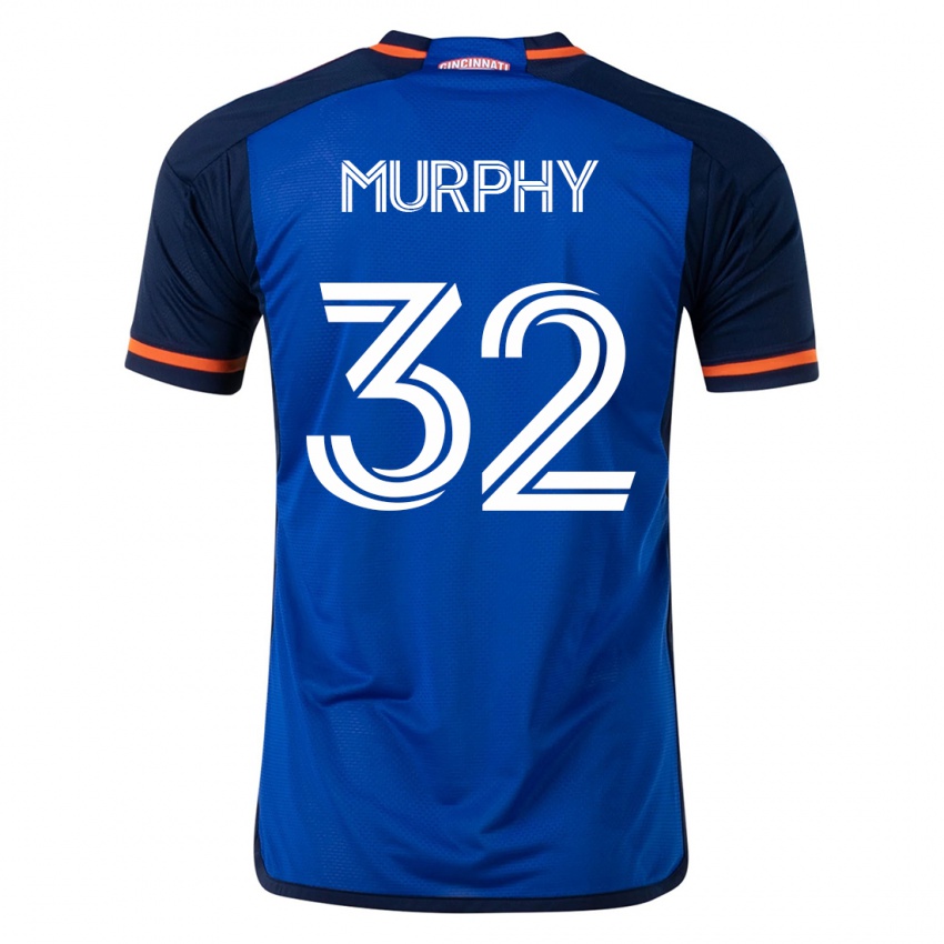 Mænd Ian Murphy #32 Blå Hjemmebane Spillertrøjer 2023/24 Trøje T-Shirt