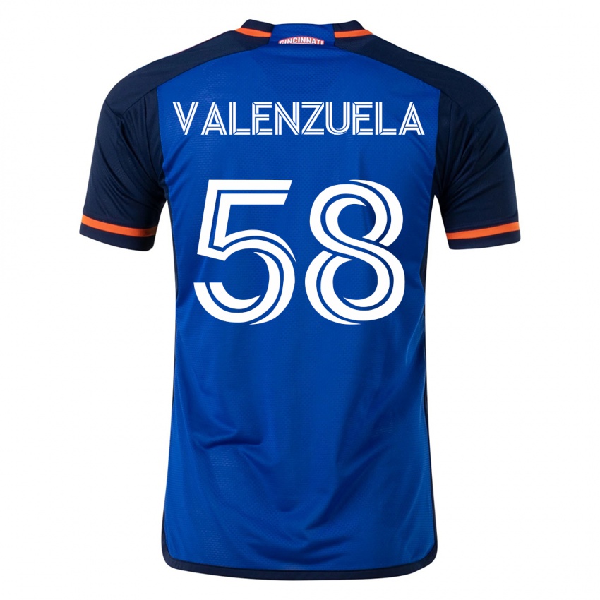 Mænd Gerardo Valenzuela #58 Blå Hjemmebane Spillertrøjer 2023/24 Trøje T-Shirt