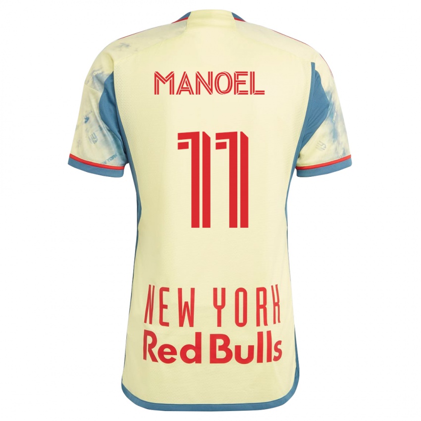 Mænd Elias Manoel #11 Gul Hjemmebane Spillertrøjer 2023/24 Trøje T-Shirt
