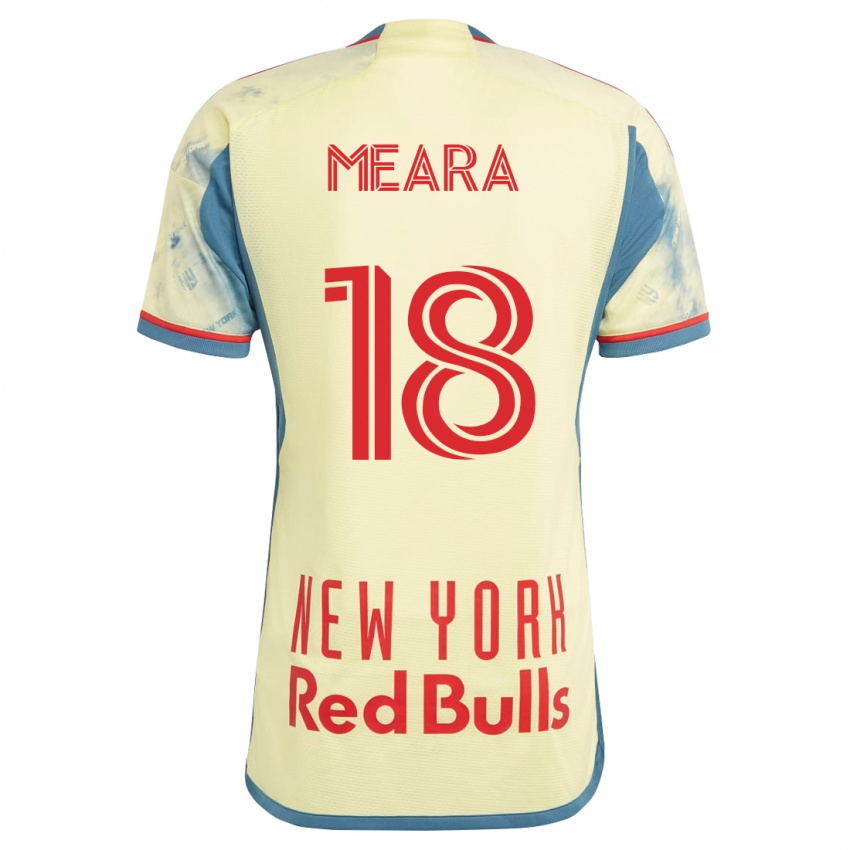 Mænd Ryan Meara #18 Gul Hjemmebane Spillertrøjer 2023/24 Trøje T-Shirt