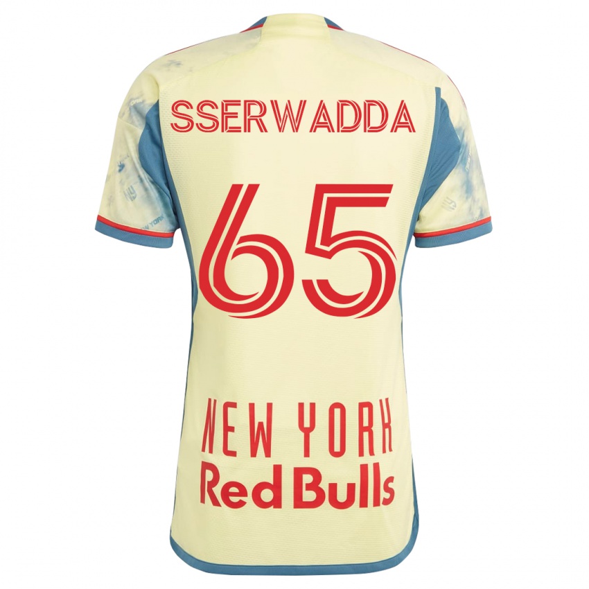 Mænd Steven Sserwadda #65 Gul Hjemmebane Spillertrøjer 2023/24 Trøje T-Shirt