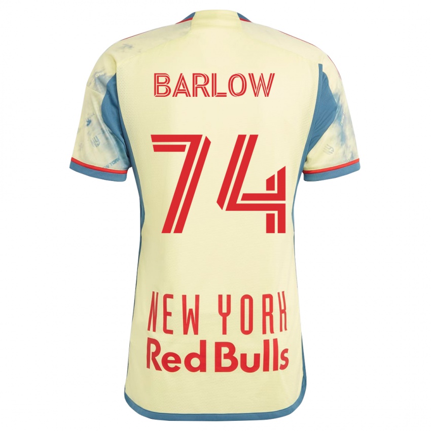 Mænd Tom Barlow #74 Gul Hjemmebane Spillertrøjer 2023/24 Trøje T-Shirt