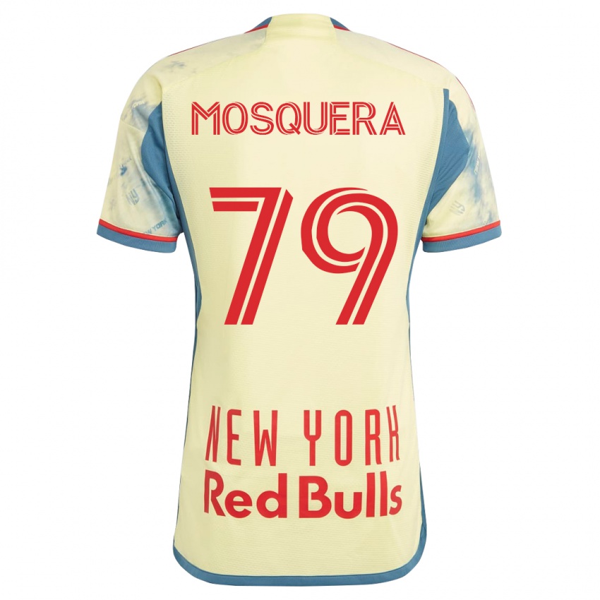 Mænd Rafael Mosquera #79 Gul Hjemmebane Spillertrøjer 2023/24 Trøje T-Shirt