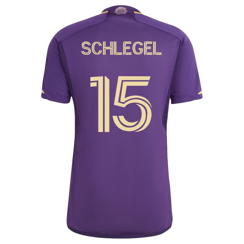 Mænd Rodrigo Schlegel #15 Viol Hjemmebane Spillertrøjer 2023/24 Trøje T-Shirt