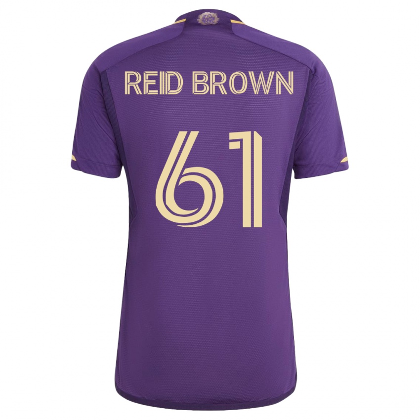 Mænd Tahir Reid-Brown #61 Viol Hjemmebane Spillertrøjer 2023/24 Trøje T-Shirt