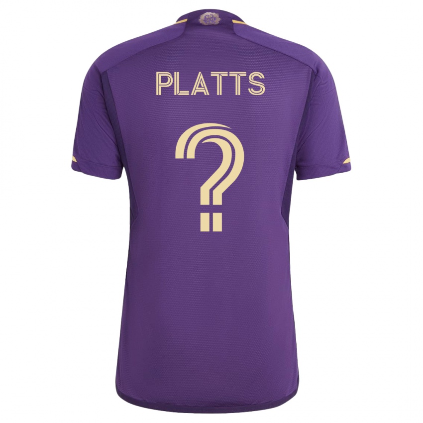 Mænd Shawn Platts #0 Viol Hjemmebane Spillertrøjer 2023/24 Trøje T-Shirt