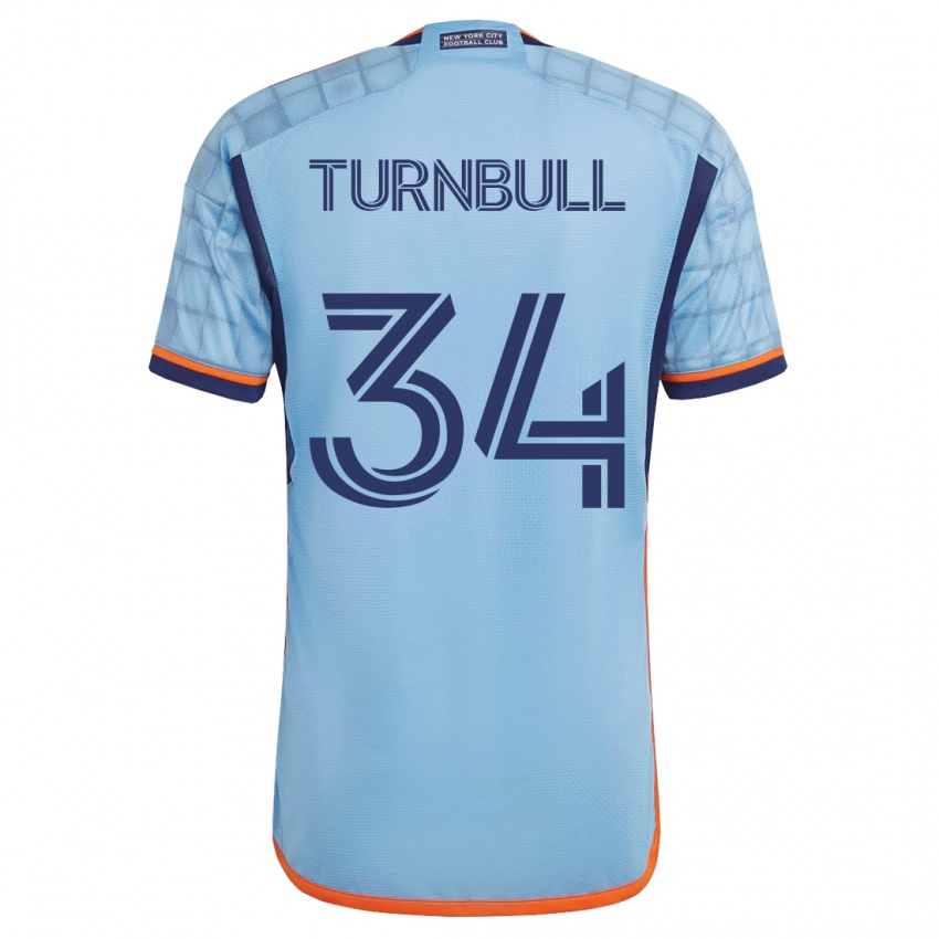 Mænd Stephen Turnbull #34 Blå Hjemmebane Spillertrøjer 2023/24 Trøje T-Shirt