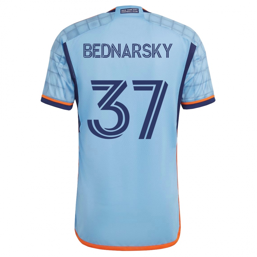 Mænd Stevo Bednarsky #37 Blå Hjemmebane Spillertrøjer 2023/24 Trøje T-Shirt