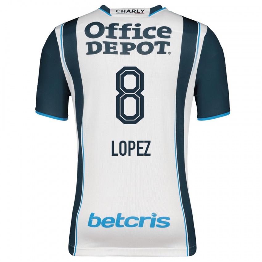 Mænd Javier Eduardo López #8 Flåde Hjemmebane Spillertrøjer 2023/24 Trøje T-Shirt
