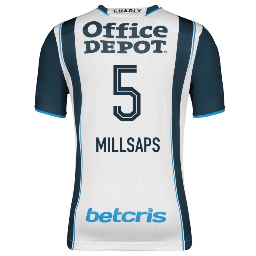 Mænd Vanessa Millsaps #5 Flåde Hjemmebane Spillertrøjer 2023/24 Trøje T-Shirt
