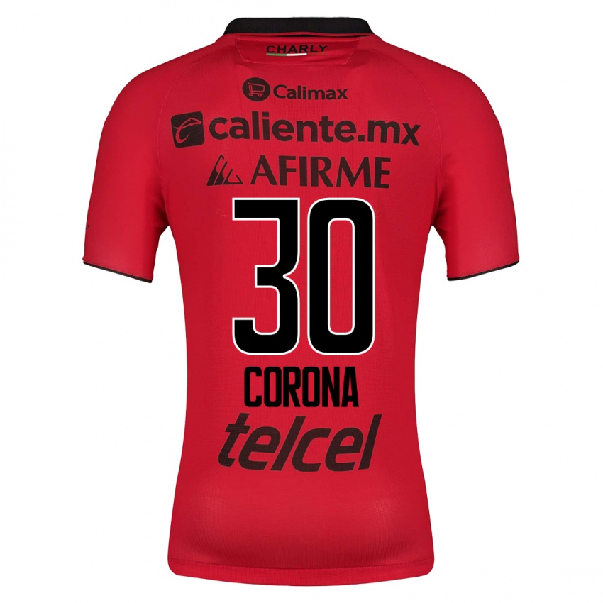 Mænd Jesús Corona #30 Rød Hjemmebane Spillertrøjer 2023/24 Trøje T-Shirt