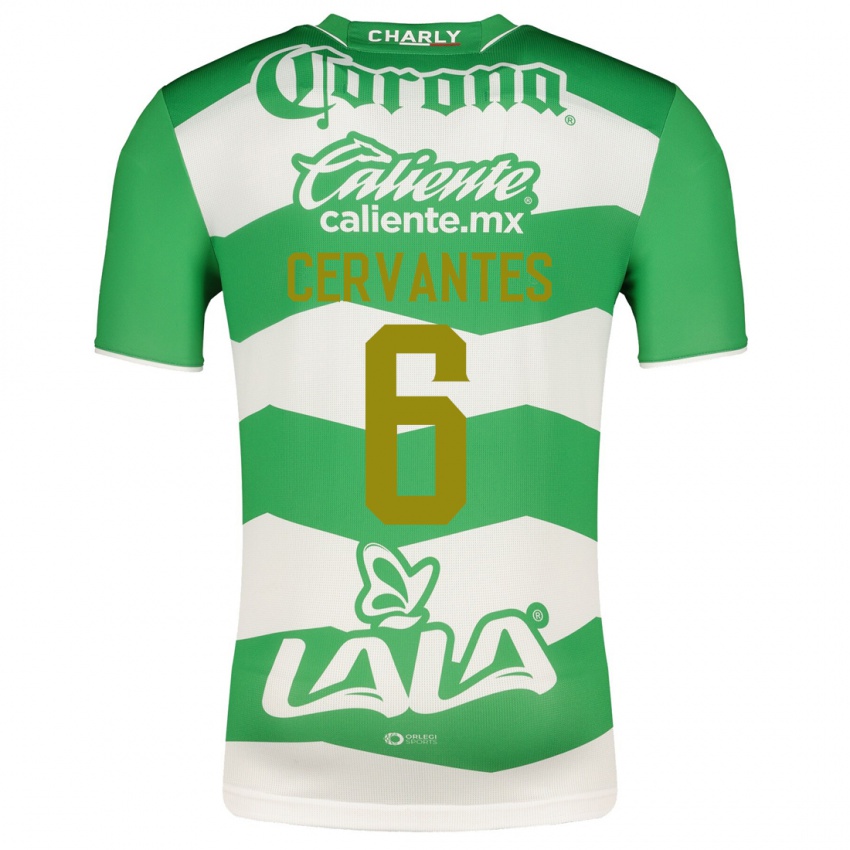 Mænd Alan Cervantes #6 Grøn Hjemmebane Spillertrøjer 2023/24 Trøje T-Shirt