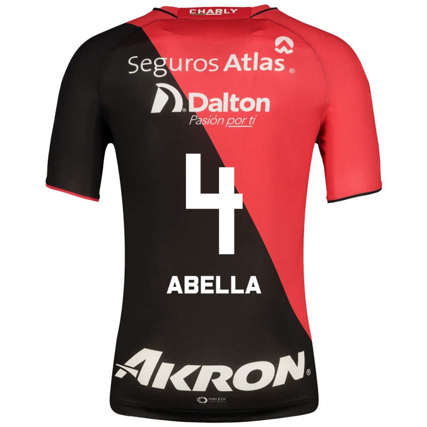 Mænd José Abella #4 Sort Hjemmebane Spillertrøjer 2023/24 Trøje T-Shirt