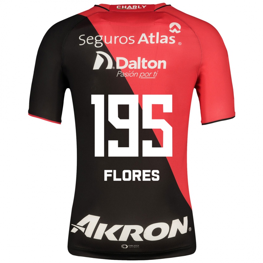 Mænd Luis Flores #195 Sort Hjemmebane Spillertrøjer 2023/24 Trøje T-Shirt