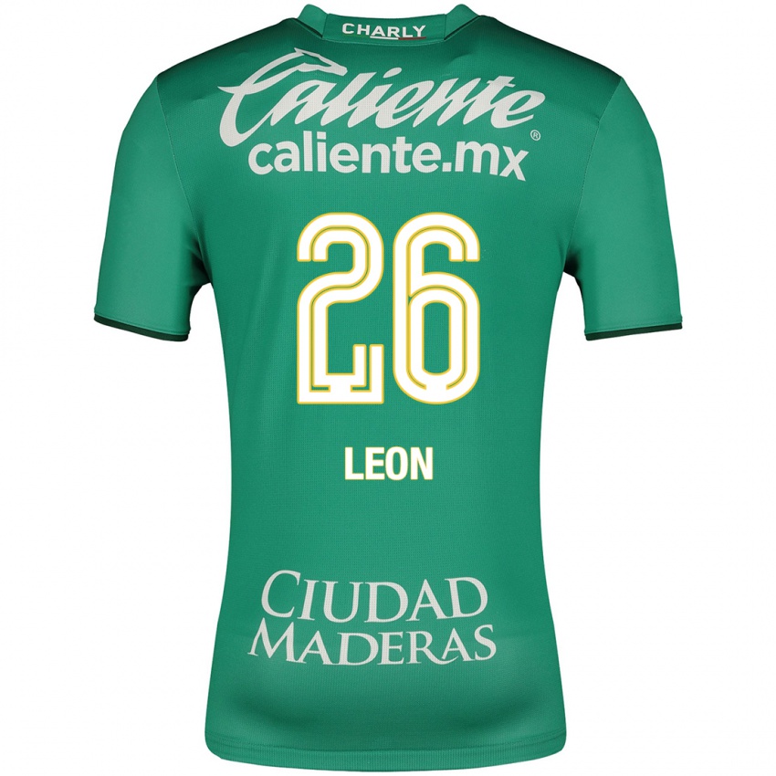 Mænd Armando León #26 Grøn Hjemmebane Spillertrøjer 2023/24 Trøje T-Shirt