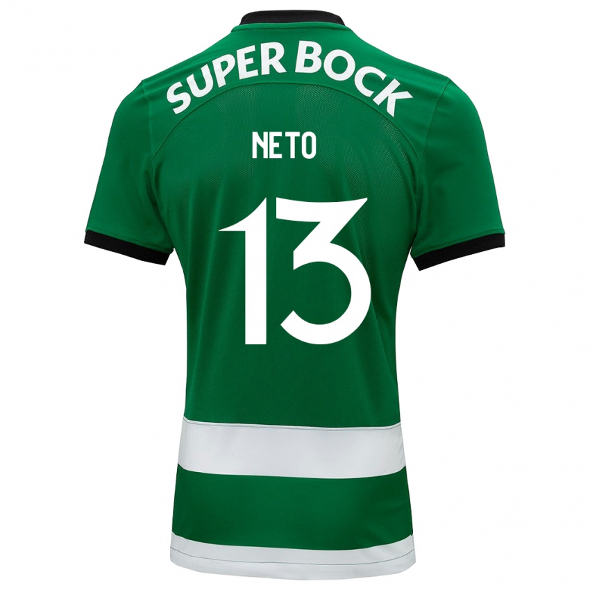 Mænd Luis Neto #13 Grøn Hjemmebane Spillertrøjer 2023/24 Trøje T-Shirt