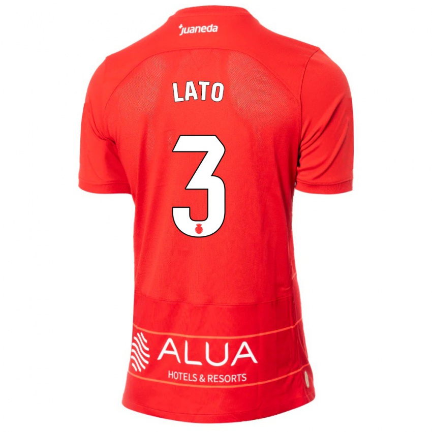 Mænd Toni Lato #3 Rød Hjemmebane Spillertrøjer 2023/24 Trøje T-Shirt