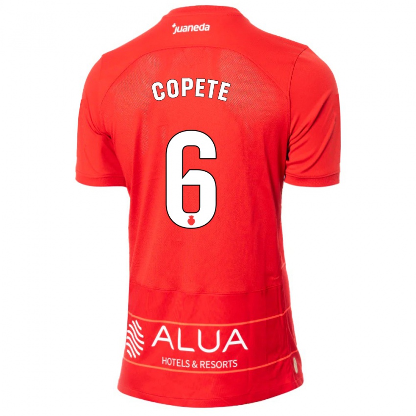 Mænd José Copete #6 Rød Hjemmebane Spillertrøjer 2023/24 Trøje T-Shirt