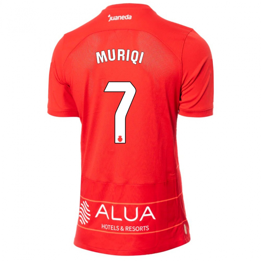 Mænd Vedat Muriqi #7 Rød Hjemmebane Spillertrøjer 2023/24 Trøje T-Shirt