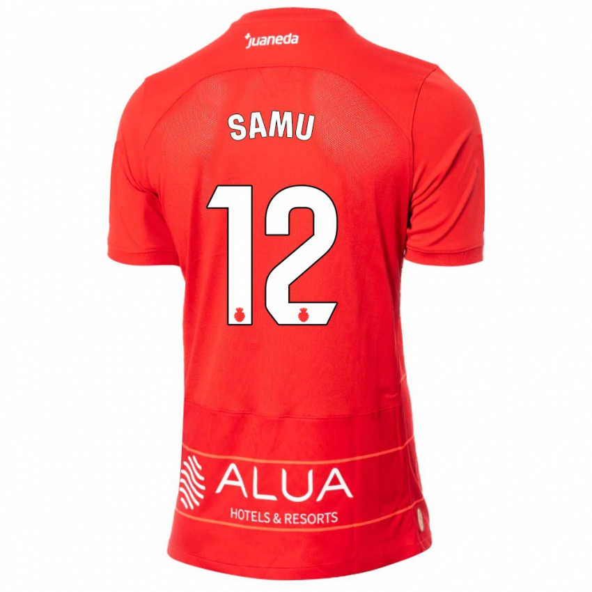 Mænd Samú Costa #12 Rød Hjemmebane Spillertrøjer 2023/24 Trøje T-Shirt
