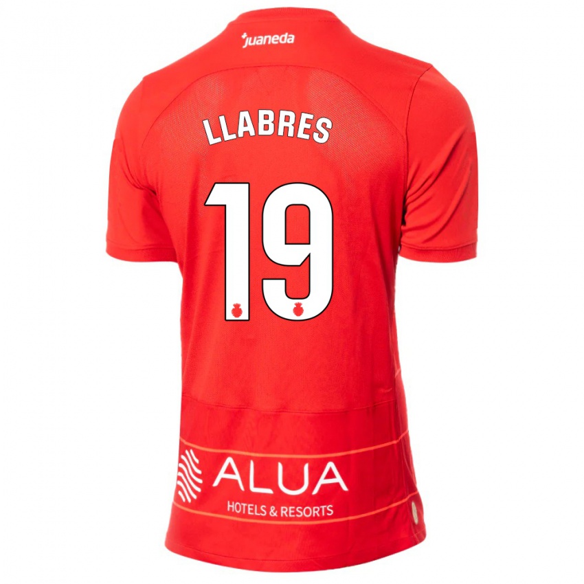 Mænd Javi Llabrés #19 Rød Hjemmebane Spillertrøjer 2023/24 Trøje T-Shirt