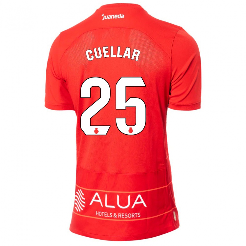 Mænd Iván Cuéllar #25 Rød Hjemmebane Spillertrøjer 2023/24 Trøje T-Shirt