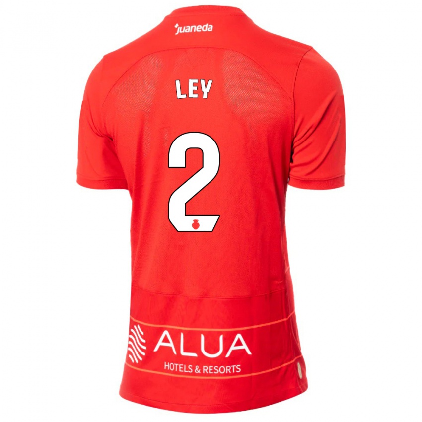 Mænd Yuzún Ley #2 Rød Hjemmebane Spillertrøjer 2023/24 Trøje T-Shirt