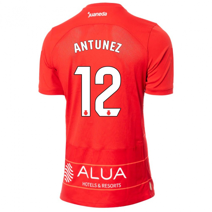 Mænd Yahir Antúnez #12 Rød Hjemmebane Spillertrøjer 2023/24 Trøje T-Shirt