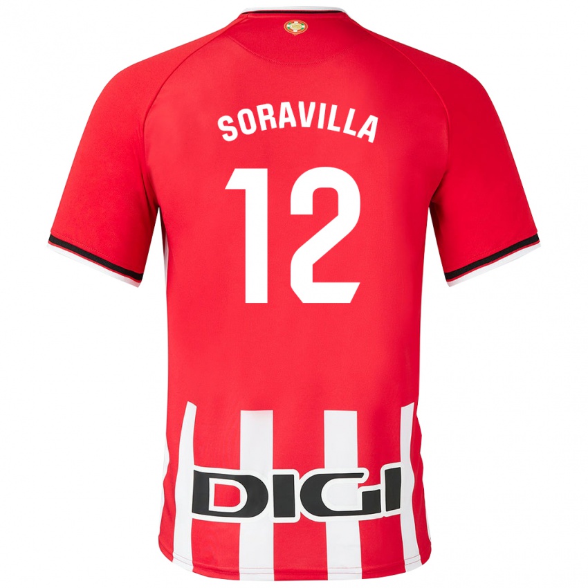 Mænd Ander Soravilla #12 Rød Hjemmebane Spillertrøjer 2023/24 Trøje T-Shirt