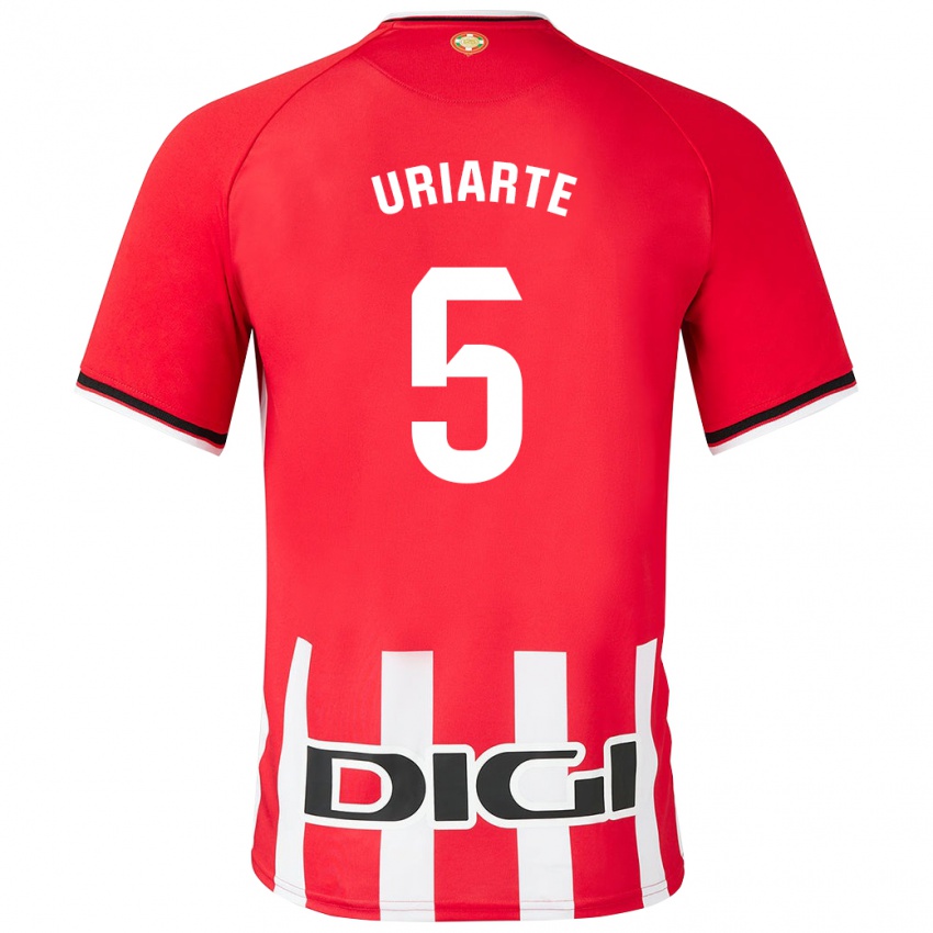 Mænd Naroa Uriarte Urazurrutia #5 Rød Hjemmebane Spillertrøjer 2023/24 Trøje T-Shirt