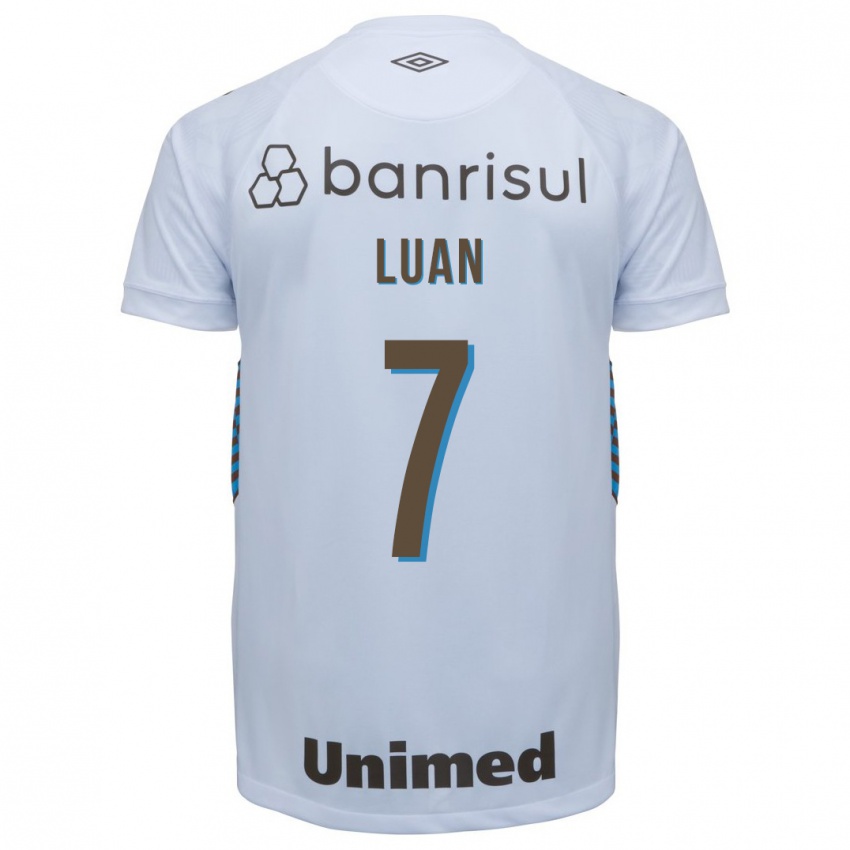 Mænd Luan #7 Hvid Udebane Spillertrøjer 2023/24 Trøje T-Shirt