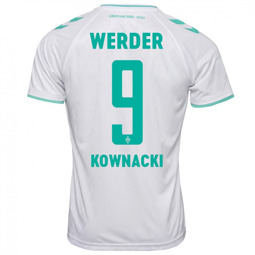 Mænd Dawid Kownacki #9 Hvid Udebane Spillertrøjer 2023/24 Trøje T-Shirt