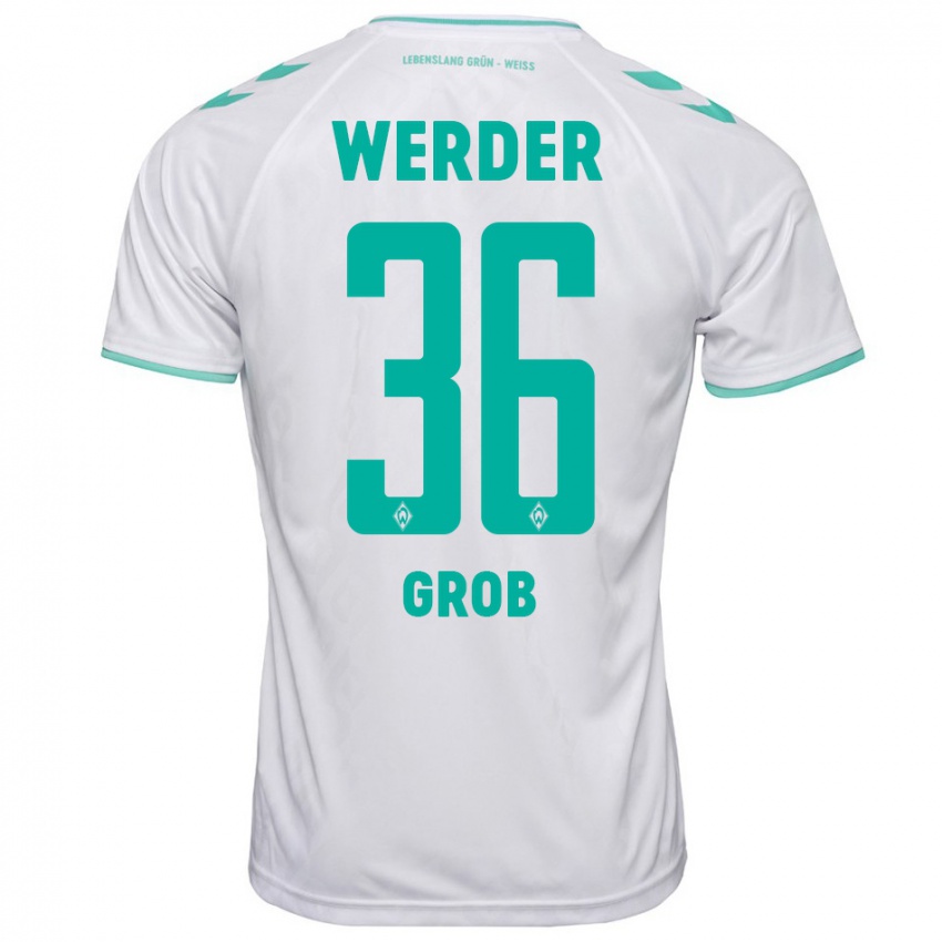 Mænd Christian Groß #36 Hvid Udebane Spillertrøjer 2023/24 Trøje T-Shirt