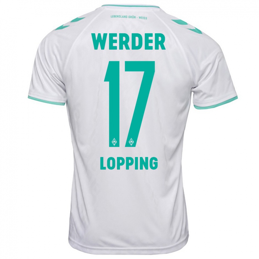 Mænd Jakob Löpping #17 Hvid Udebane Spillertrøjer 2023/24 Trøje T-Shirt