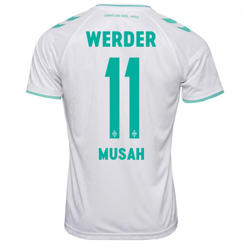 Mænd Salim Musah #11 Hvid Udebane Spillertrøjer 2023/24 Trøje T-Shirt