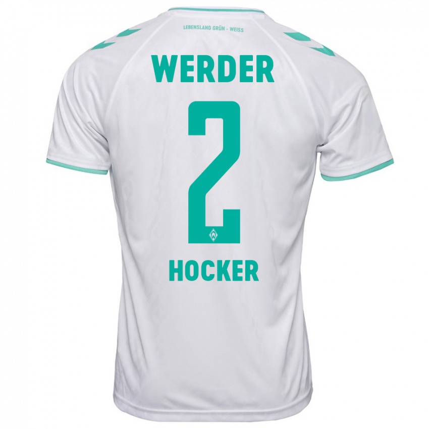 Mænd Luca Höcker #2 Hvid Udebane Spillertrøjer 2023/24 Trøje T-Shirt